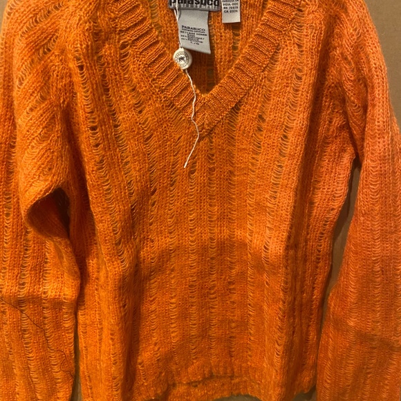 Ladies Parasuco Premium V neck Mohair Blend Sweater Sz L - Picture 6 of 10